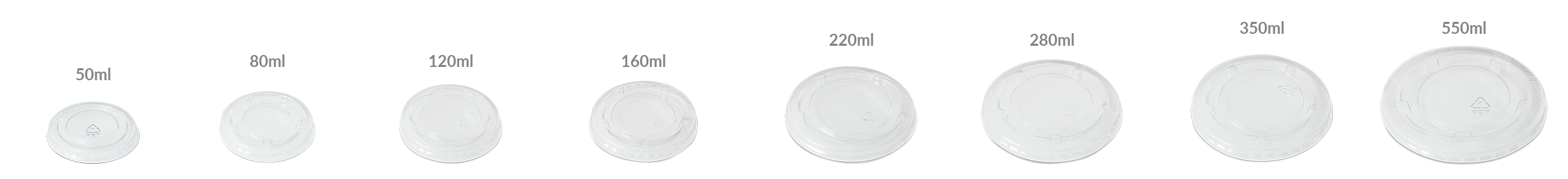 tampas para potes de papel, diversos tamanhos, cor branco, 100% biodegradável, reciclável, pote para bolo, pote para sorvete, pote para açai